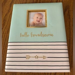 Pearhead Hello Handsome, First 5 Years Baby Memory Book with Photo Insert